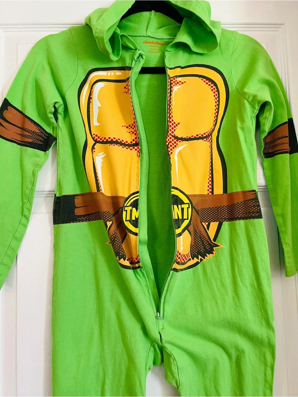 Teenage Mutant Ninja Turtles Kids Cotton Costume Hoodie Jumpsuit, size 10/12